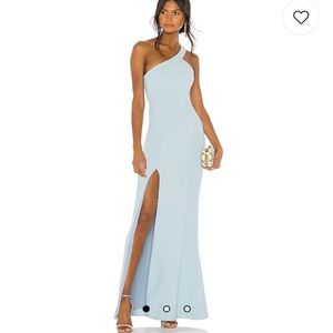 REVOLVE NBD Evan One Shoulder Long Dress In Baby Blue